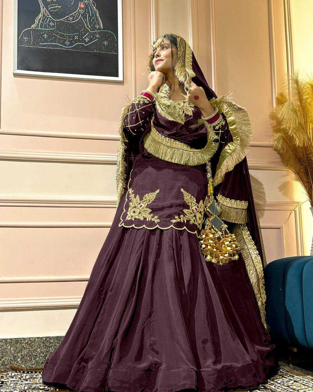 Ynf Crepe Silk KESH528 448 Suits & Dresses Wedding Collections Festive Collections Wholesale Embroidery Suits Ladies Silk Suit Zari Work Suit Manufacturer