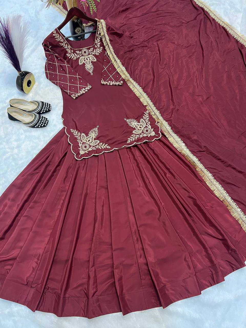 Ynf Crepe Silk KESH528 448 Suits & Dresses Wedding Collections Festive Collections Wholesale Embroidery Suits Ladies Silk Suit Zari Work Suit Manufacturer