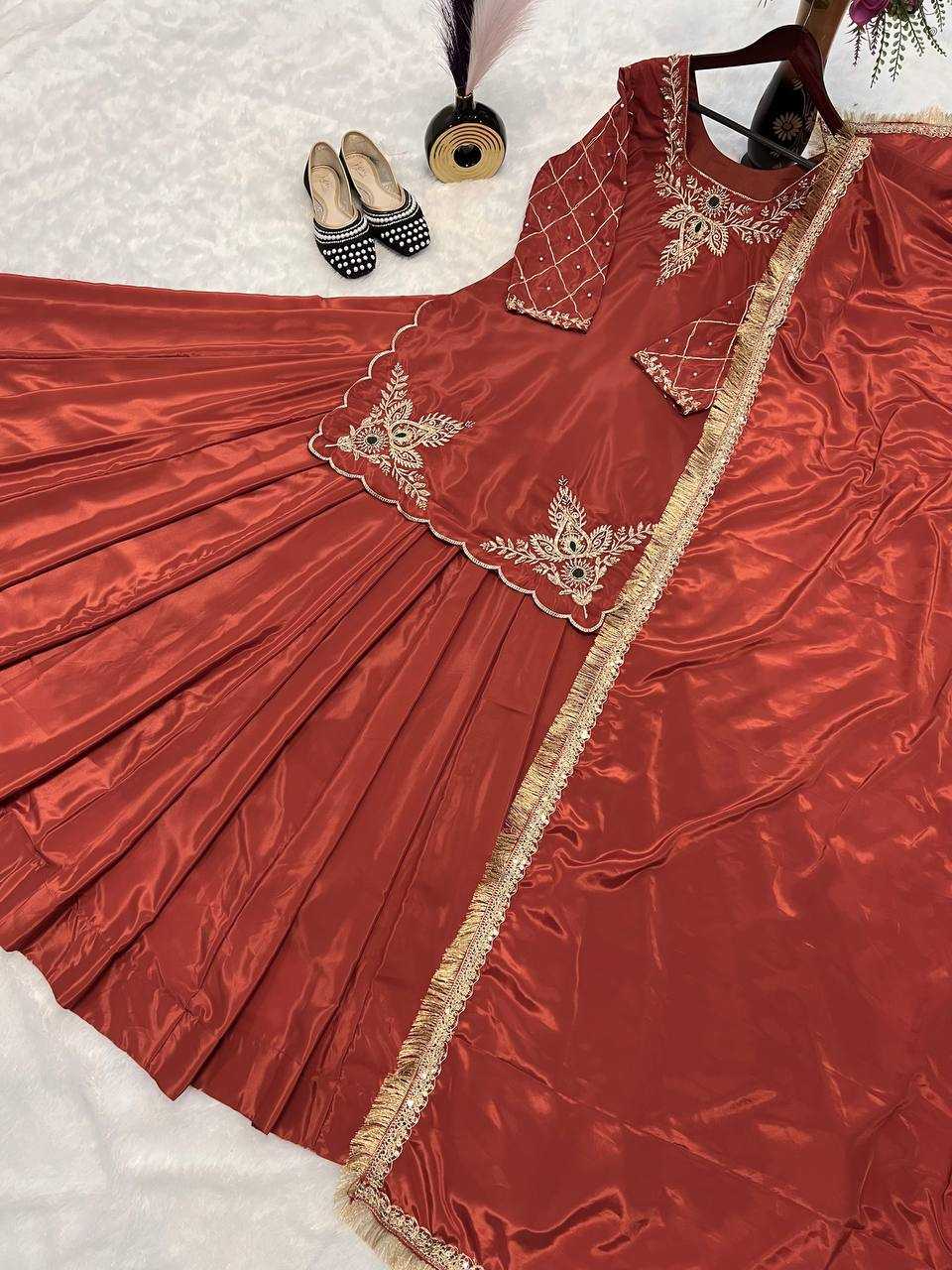 Ynf Crepe Silk KESH528 448 Suits & Dresses Wedding Collections Festive Collections Wholesale Embroidery Suits Ladies Silk Suit Zari Work Suit Manufacturer