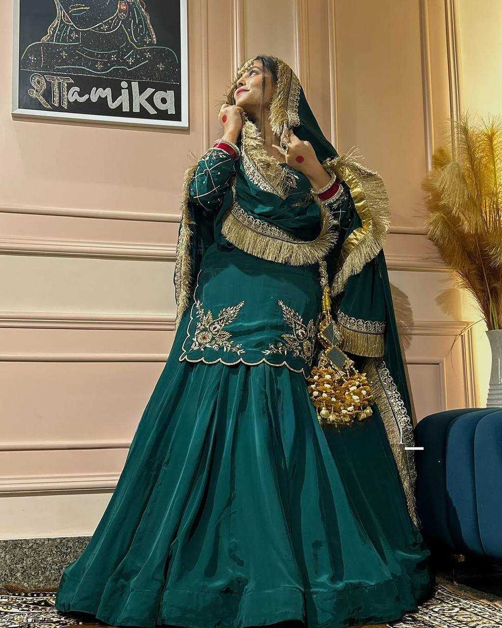 Ynf Crepe Silk KESH528 448 Suits & Dresses Wedding Collections Festive Collections Wholesale Embroidery Suits Ladies Silk Suit Zari Work Suit Manufacturer