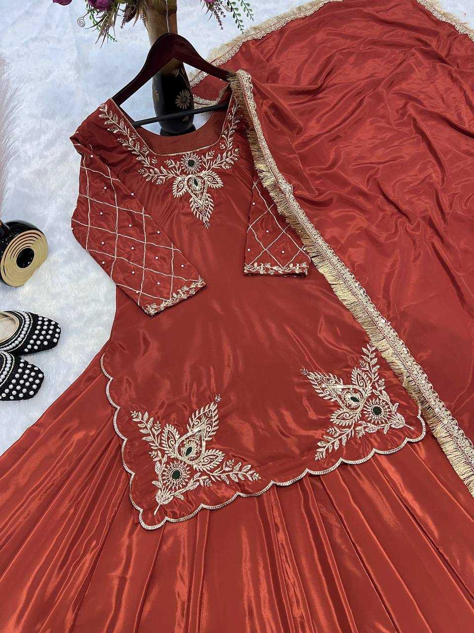 Ynf Crepe Silk KESH528 448 Suits & Dresses Wedding Collections Festive Collections Wholesale Embroidery Suits Ladies Silk Suit Zari Work Suit Manufacturer