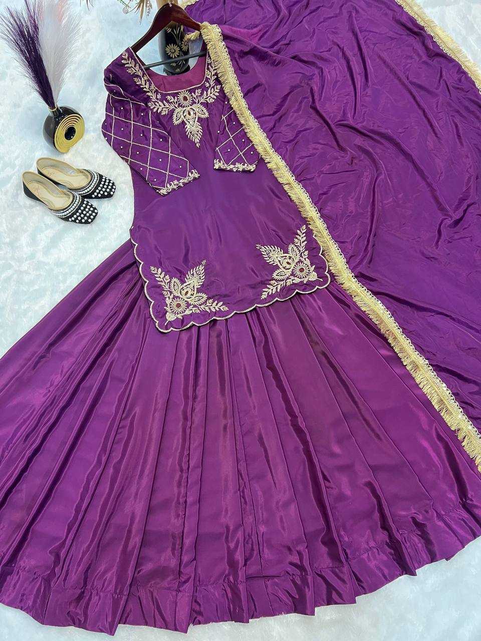 Ynf Crepe Silk KESH528 448 Suits & Dresses Wedding Collections Festive Collections Wholesale Embroidery Suits Ladies Silk Suit Zari Work Suit Manufacturer