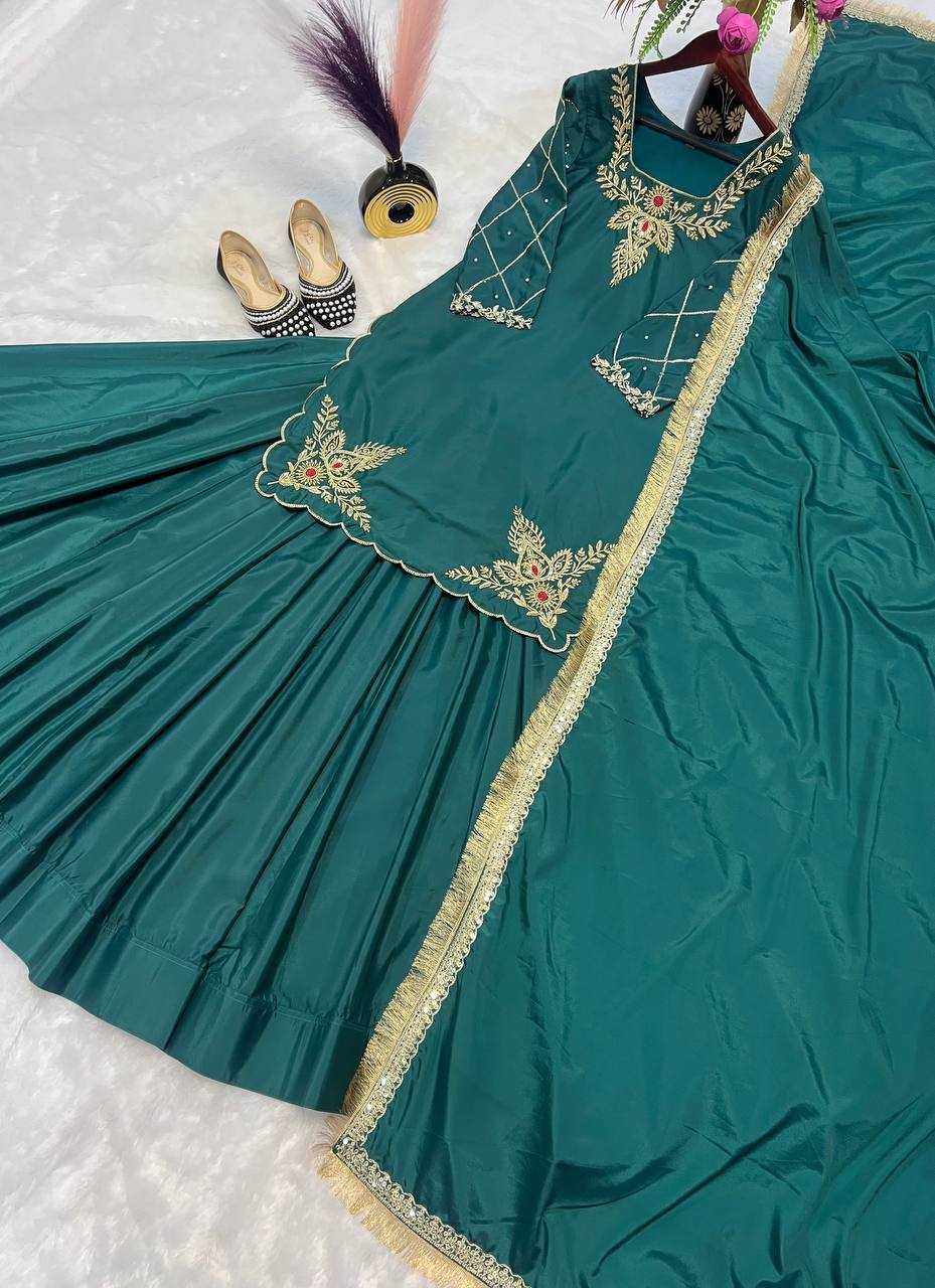 Ynf Crepe Silk KESH528 448 Suits & Dresses Wedding Collections Festive Collections Wholesale Embroidery Suits Ladies Silk Suit Zari Work Suit Manufacturer