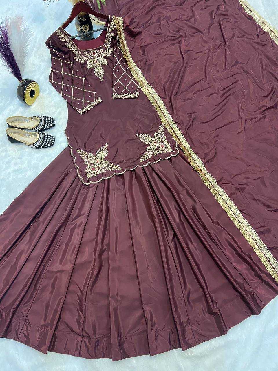 Ynf Crepe Silk KESH528 448 Suits & Dresses Wedding Collections Festive Collections Wholesale Embroidery Suits Ladies Silk Suit Zari Work Suit Manufacturer