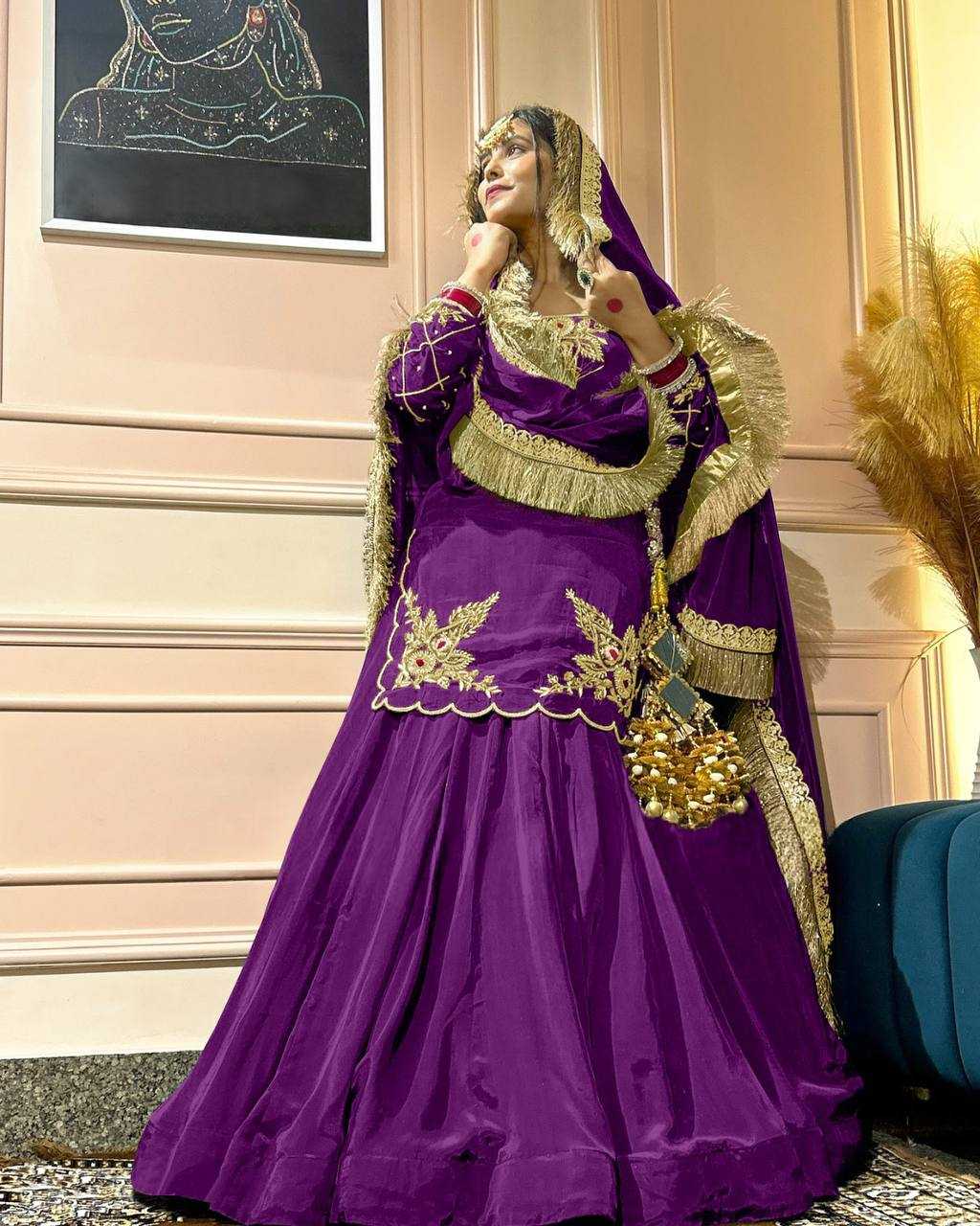 Ynf Crepe Silk KESH528 448 Suits & Dresses Wedding Collections Festive Collections Wholesale Embroidery Suits Ladies Silk Suit Zari Work Suit Manufacturer