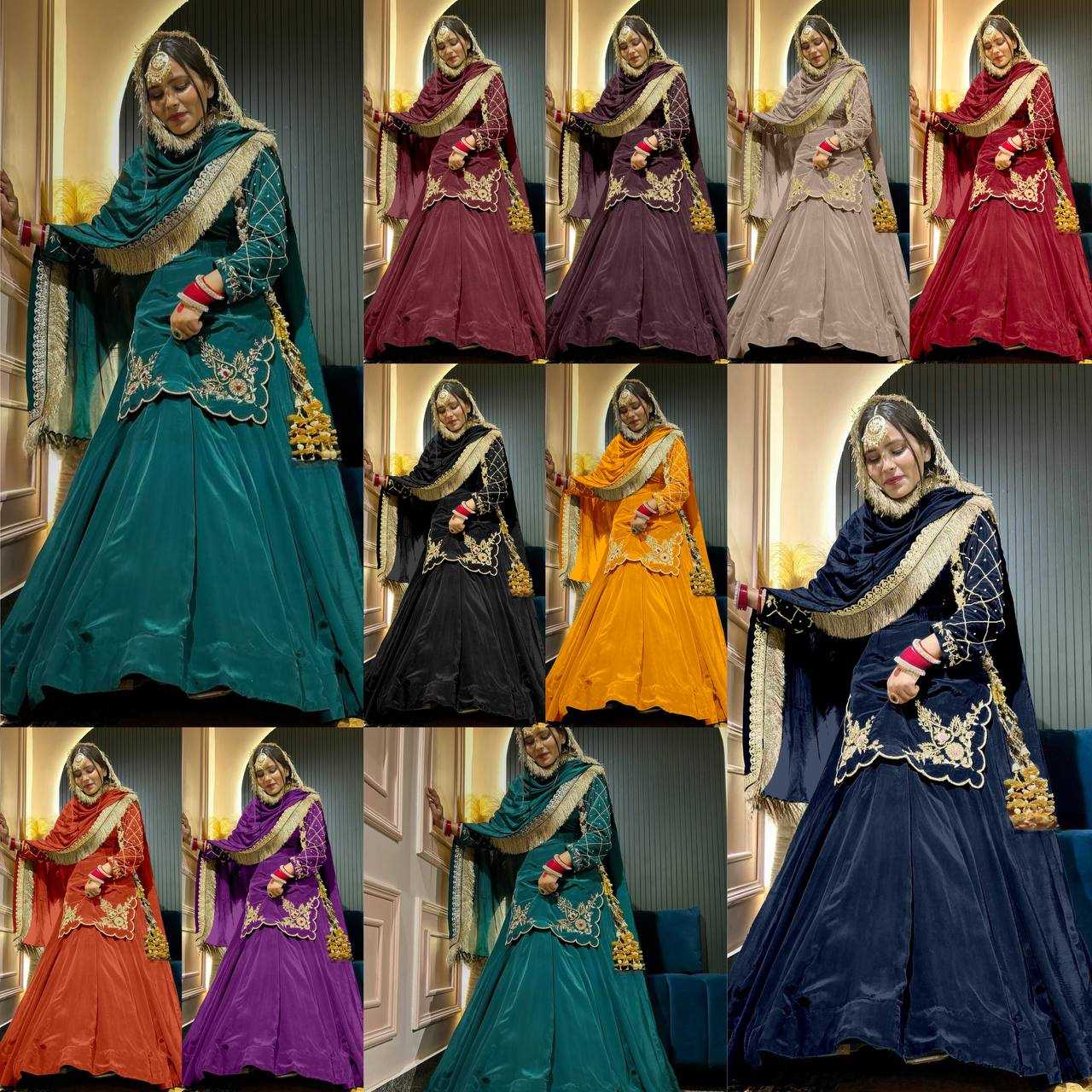 Ynf Crepe Silk KESH528 448 Suits & Dresses Wedding Collections Festive Collections Wholesale Embroidery Suits Ladies Silk Suit Zari Work Suit Manufacturer