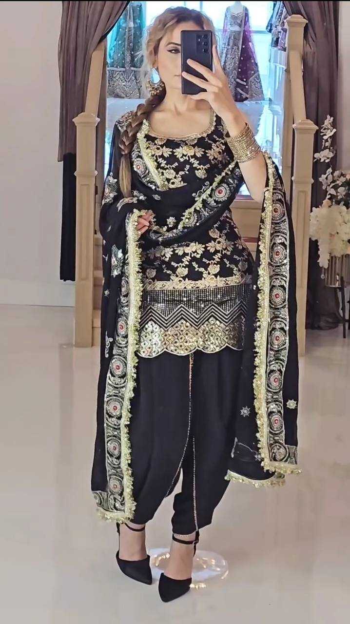 Ynf Crepe Silk KESH528 452 Suits & Dresses Wedding Collections Festive Collections Wholesale Embroidery Suits Dhoti Salwar Suit Wedding Outfits Manufacturer