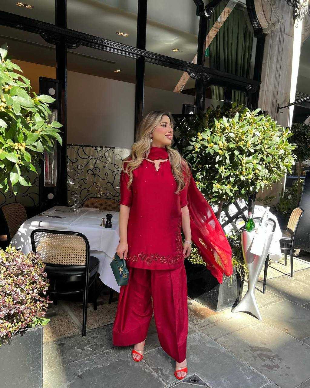 Ynf Crepe Silk KESH528 461 Suits & Dresses Wedding Collections Festive Collections Wholesale Ladies Silk Suit Party wear suits Handwork Suits Manufacturer