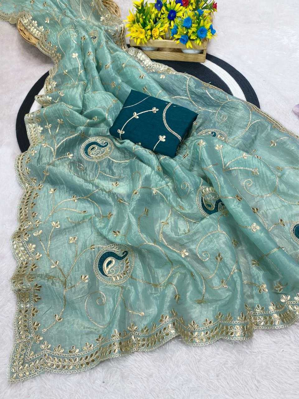 Ynf Crunchi RIN216 kayara Sarees Wholesale Designer Sarees Embroidered Sarees Manufacturer