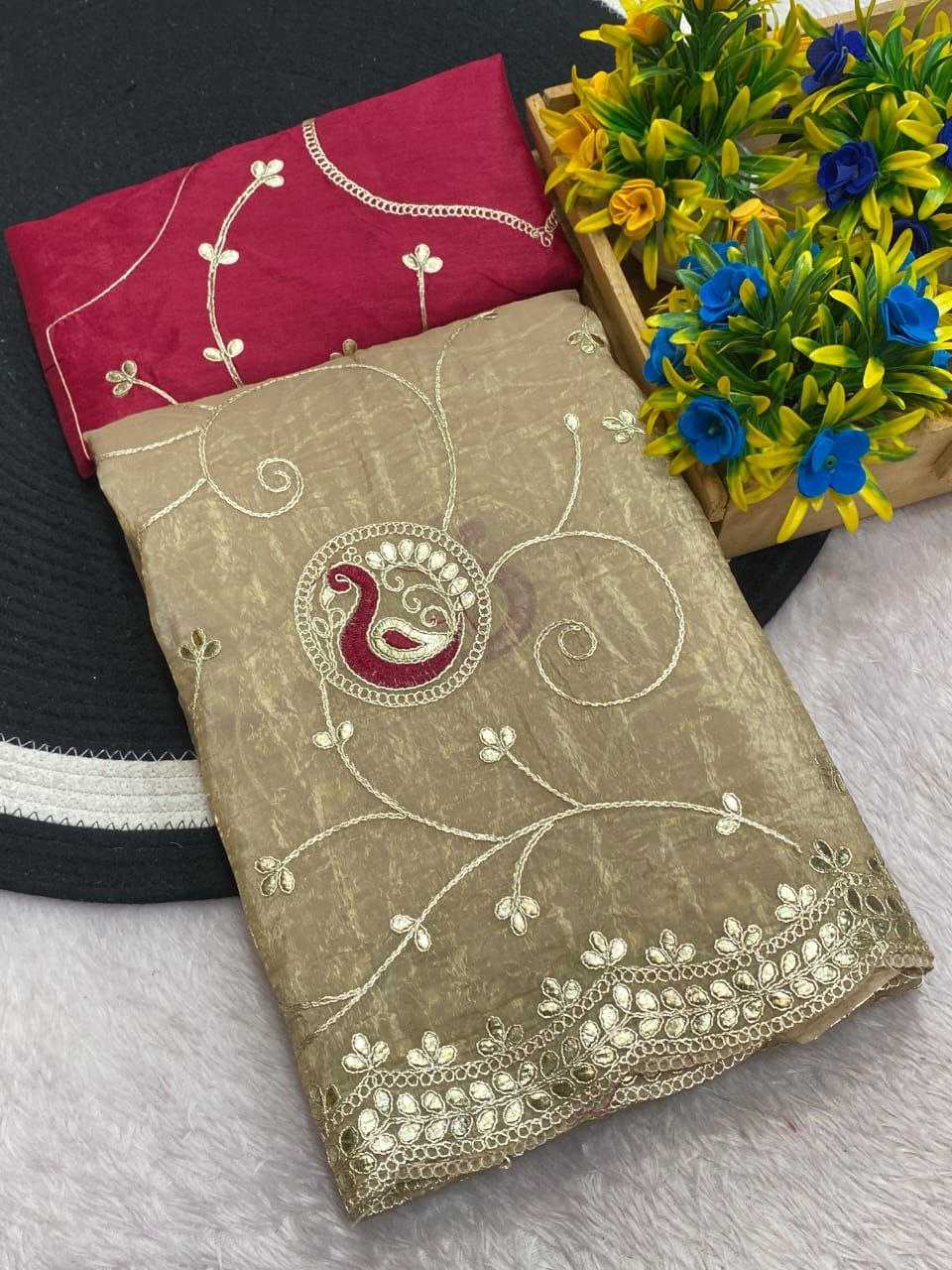 Ynf Crunchi RIN216 kayara Sarees Wholesale Designer Sarees Embroidered Sarees Manufacturer