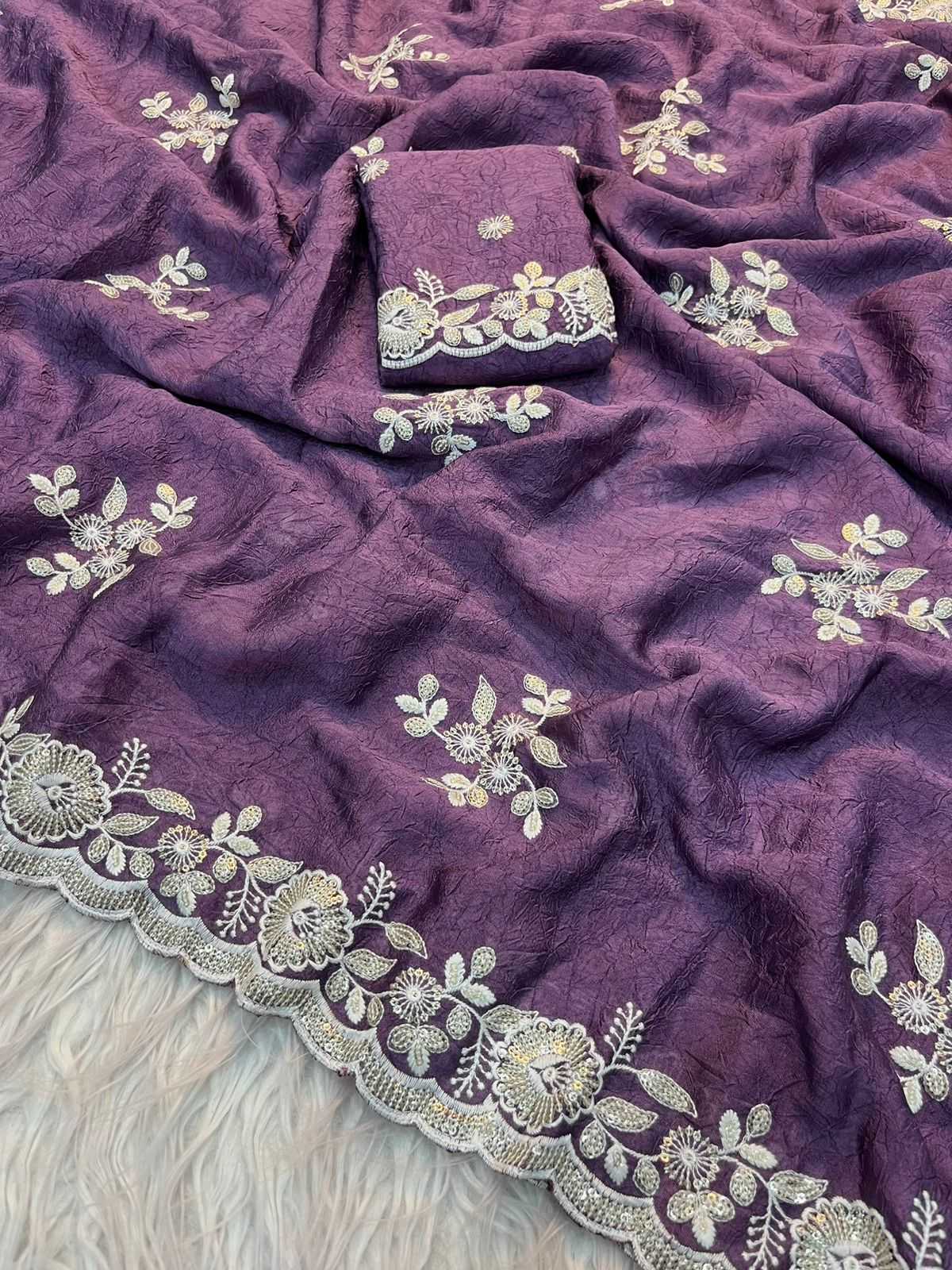 Ynf Crush Silk RIN198 TEALS Silk Sarees Wholesale Designer Silk Sarees Fancy Silk Sarees Embroidered Silk Sarees Manufacturer