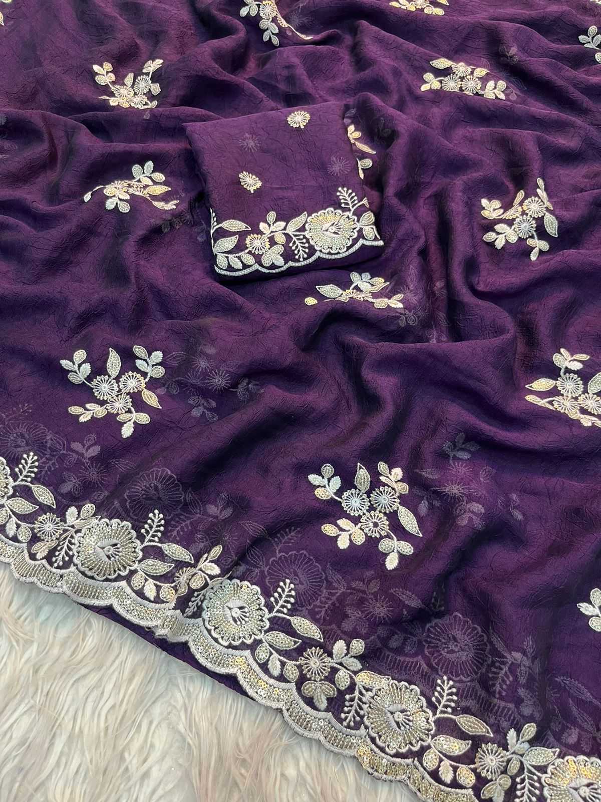 Ynf Crush Silk RIN198 TEALS Silk Sarees Wholesale Designer Silk Sarees Fancy Silk Sarees Embroidered Silk Sarees Manufacturer