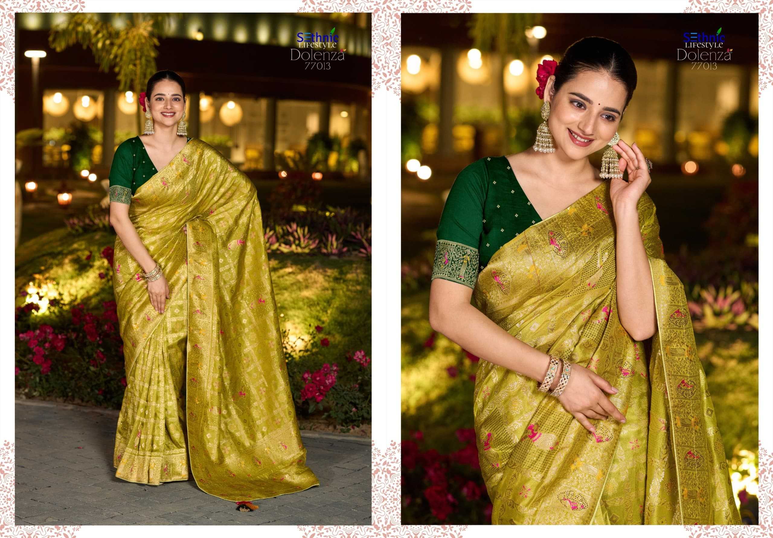 Ynf Dola Silk KESH519 Sethnic - Dolenza Vol 3 Silk Sarees Wholesale Dola Silk Sarees Designer Silk Sarees Silk Sarees For Weddings Manufacturer