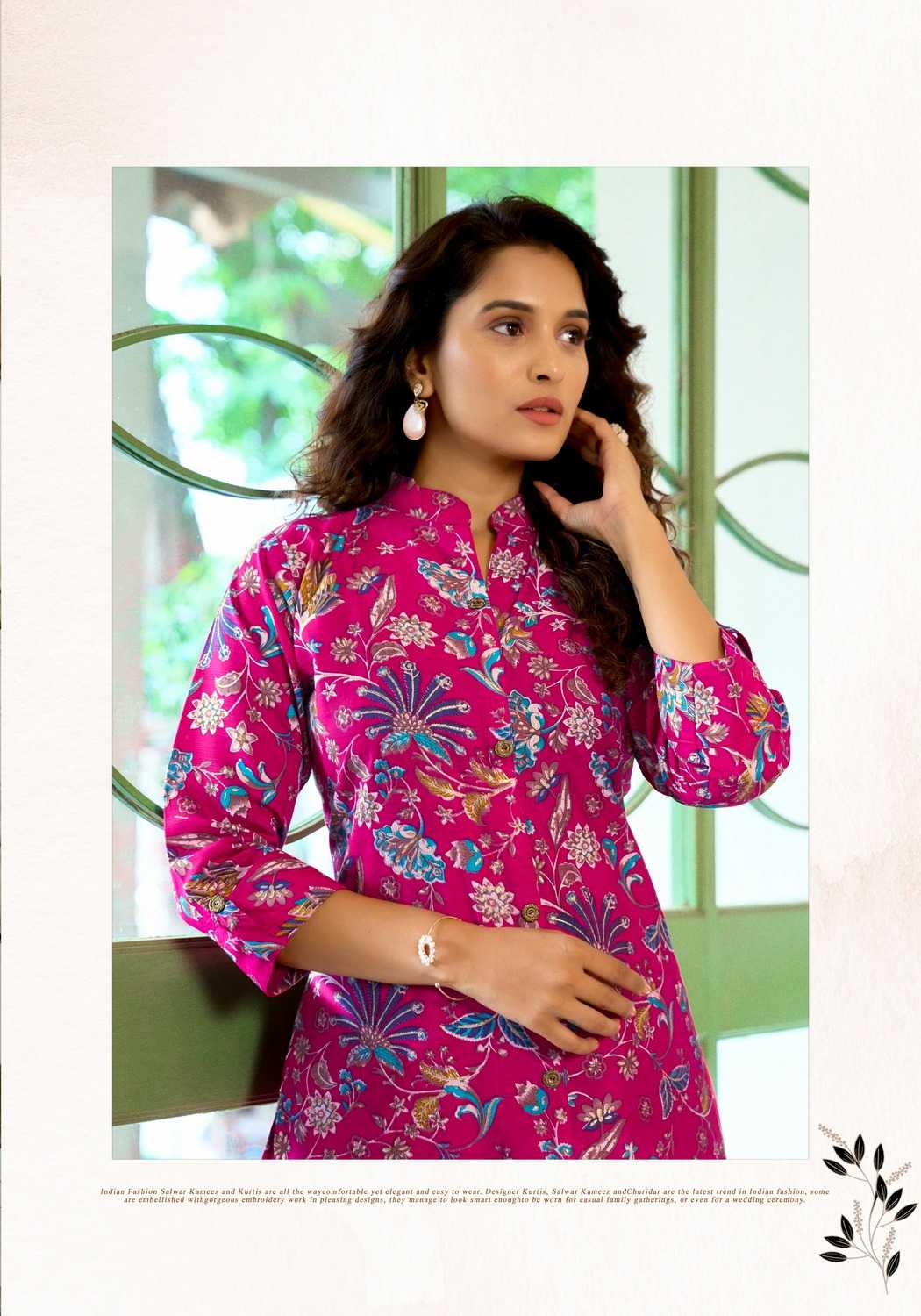 Ynf Fancy RIN190 VANISKA-FLOWER VELLY VOL.1 Setwise Collections Wholesale Kurtis Catalogs Manufacturer