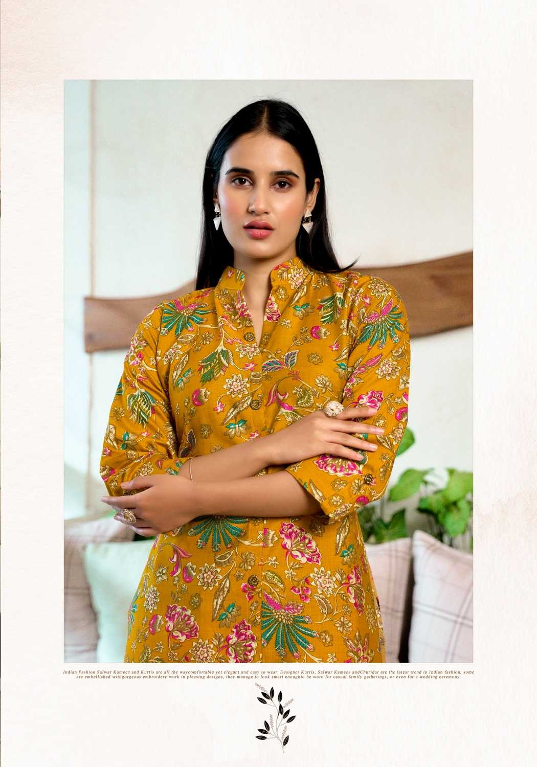 Ynf Fancy RIN190 VANISKA-FLOWER VELLY VOL.1 Setwise Collections Wholesale Kurtis Catalogs Manufacturer