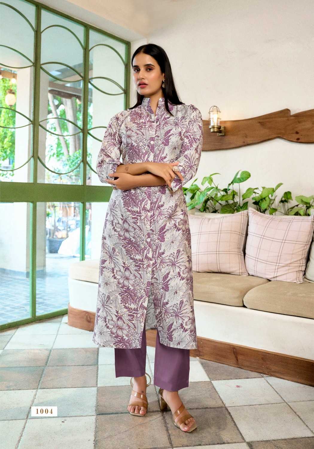 Ynf Fancy RIN190 VANISKA-FLOWER VELLY VOL.1 Setwise Collections Wholesale Kurtis Catalogs Manufacturer