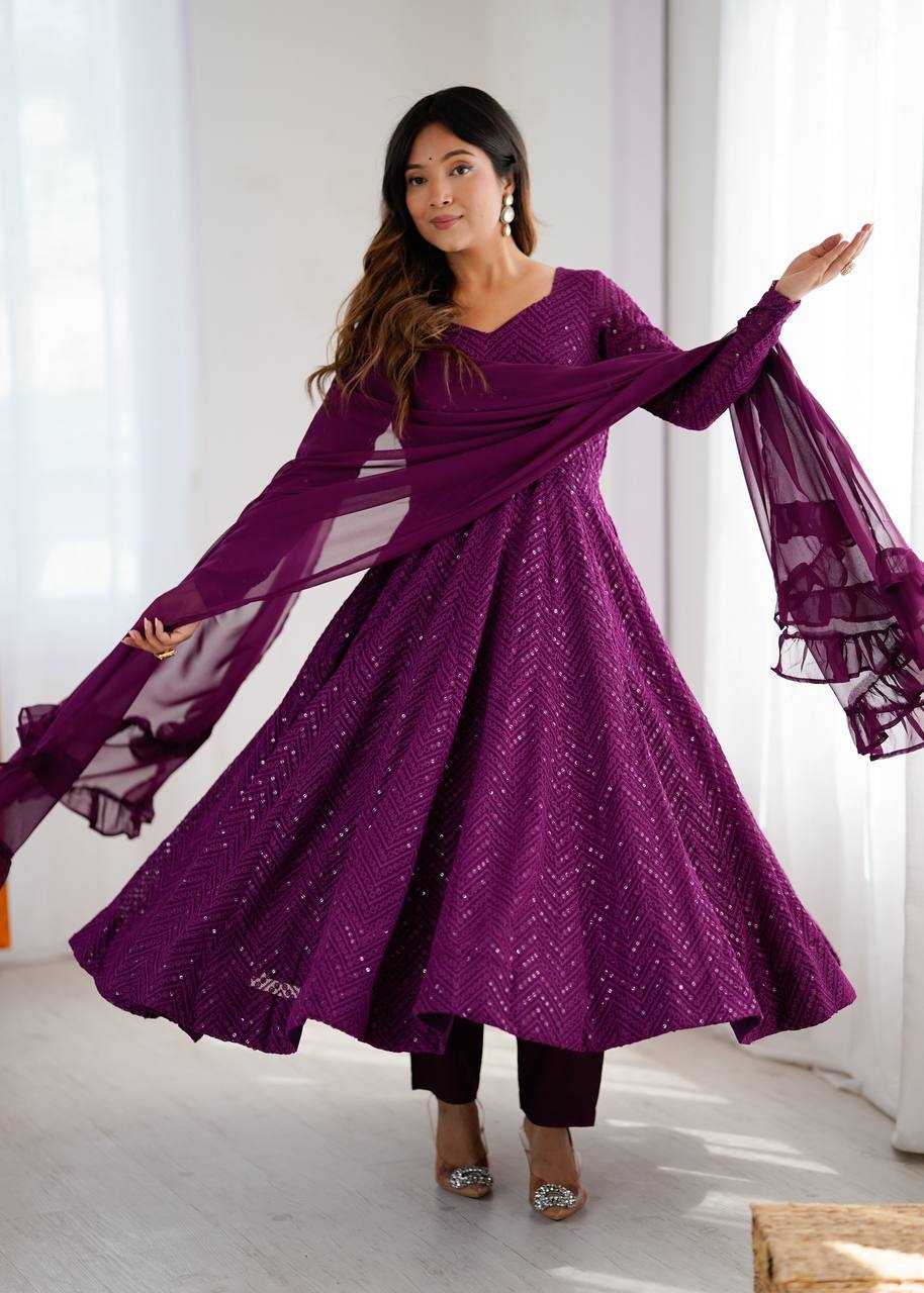 Ynf Faux Georgette KESH504 55 Suits & Dresses Wholesale Anarkali Suits Gown Dresses Manufacturer
