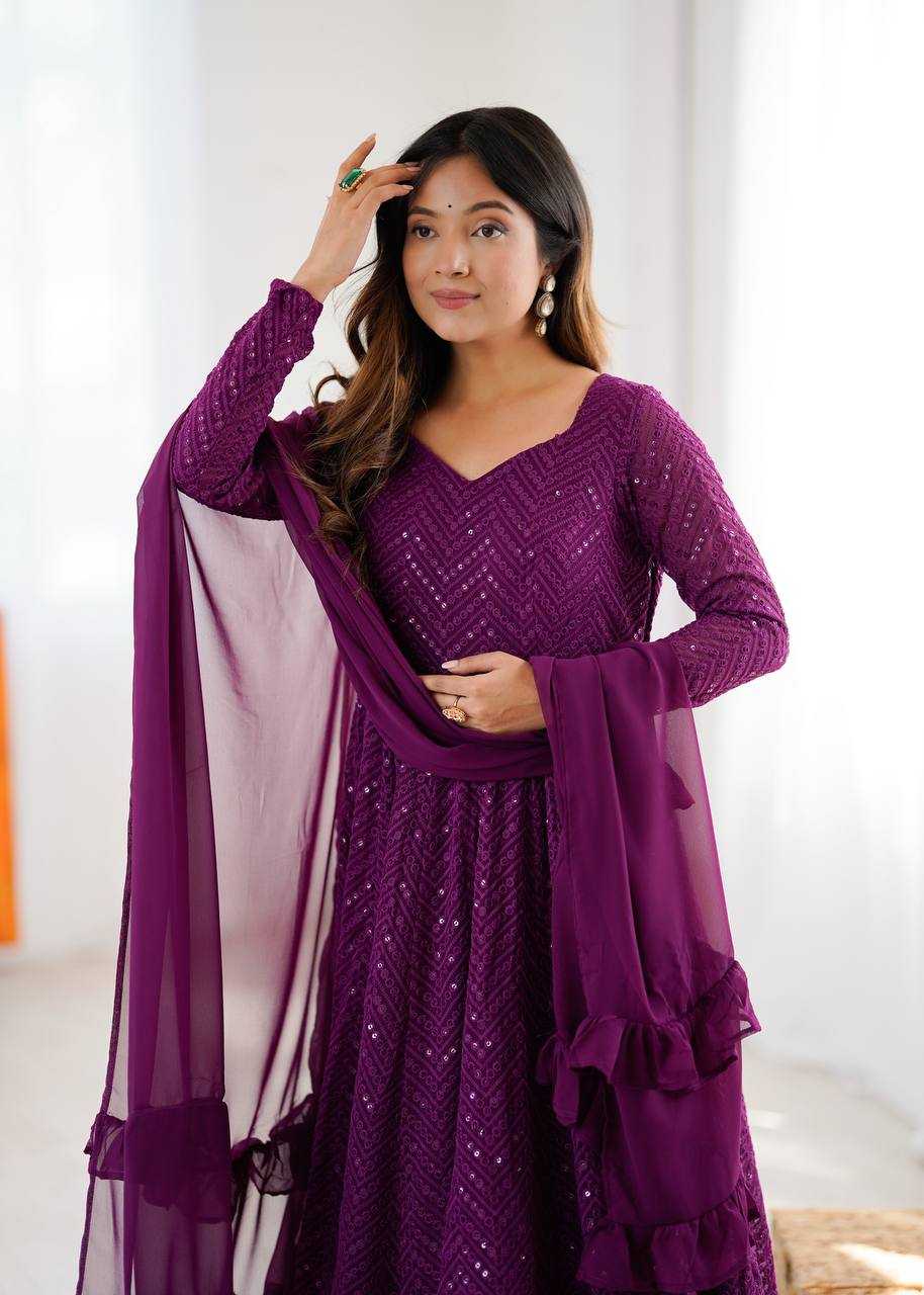 Ynf Faux Georgette KESH504 55 Suits & Dresses Wholesale Anarkali Suits Gown Dresses Manufacturer