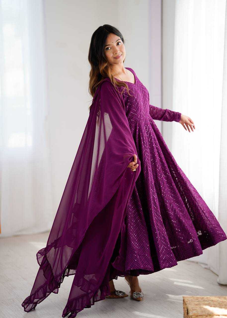 Ynf Faux Georgette KESH504 55 Suits & Dresses Wholesale Anarkali Suits Gown Dresses Manufacturer