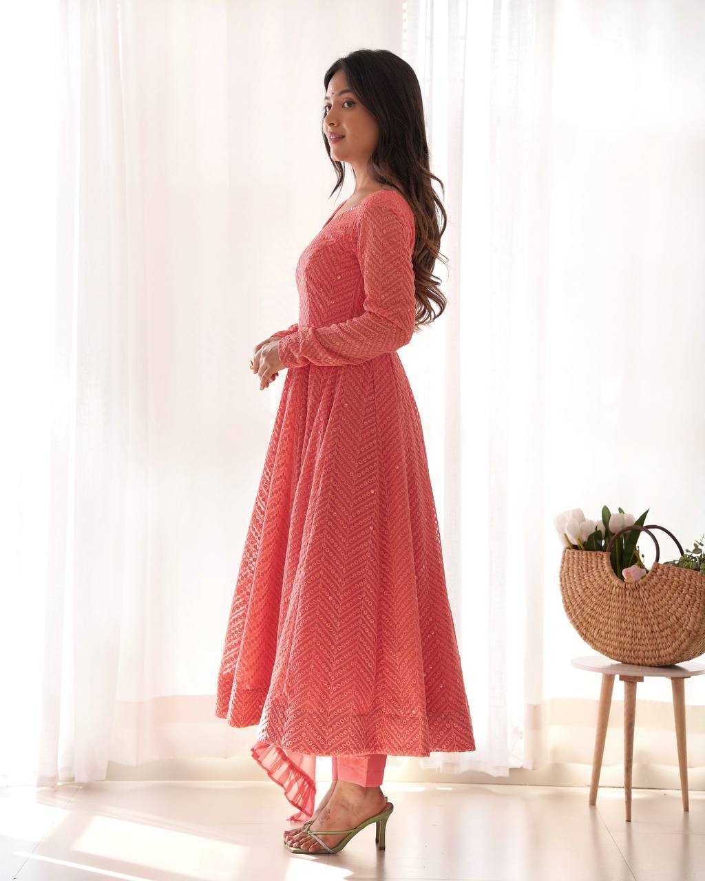 Ynf Faux Georgette KESH504 55 Suits & Dresses Wholesale Anarkali Suits Gown Dresses Manufacturer