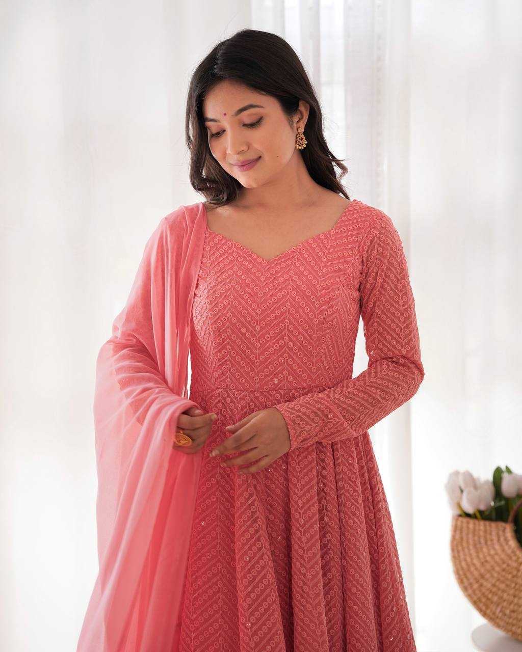 Ynf Faux Georgette KESH504 55 Suits & Dresses Wholesale Anarkali Suits Gown Dresses Manufacturer