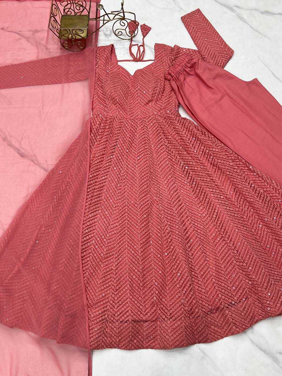 Ynf Faux Georgette KESH504 55 Suits & Dresses Wholesale Anarkali Suits Gown Dresses Manufacturer