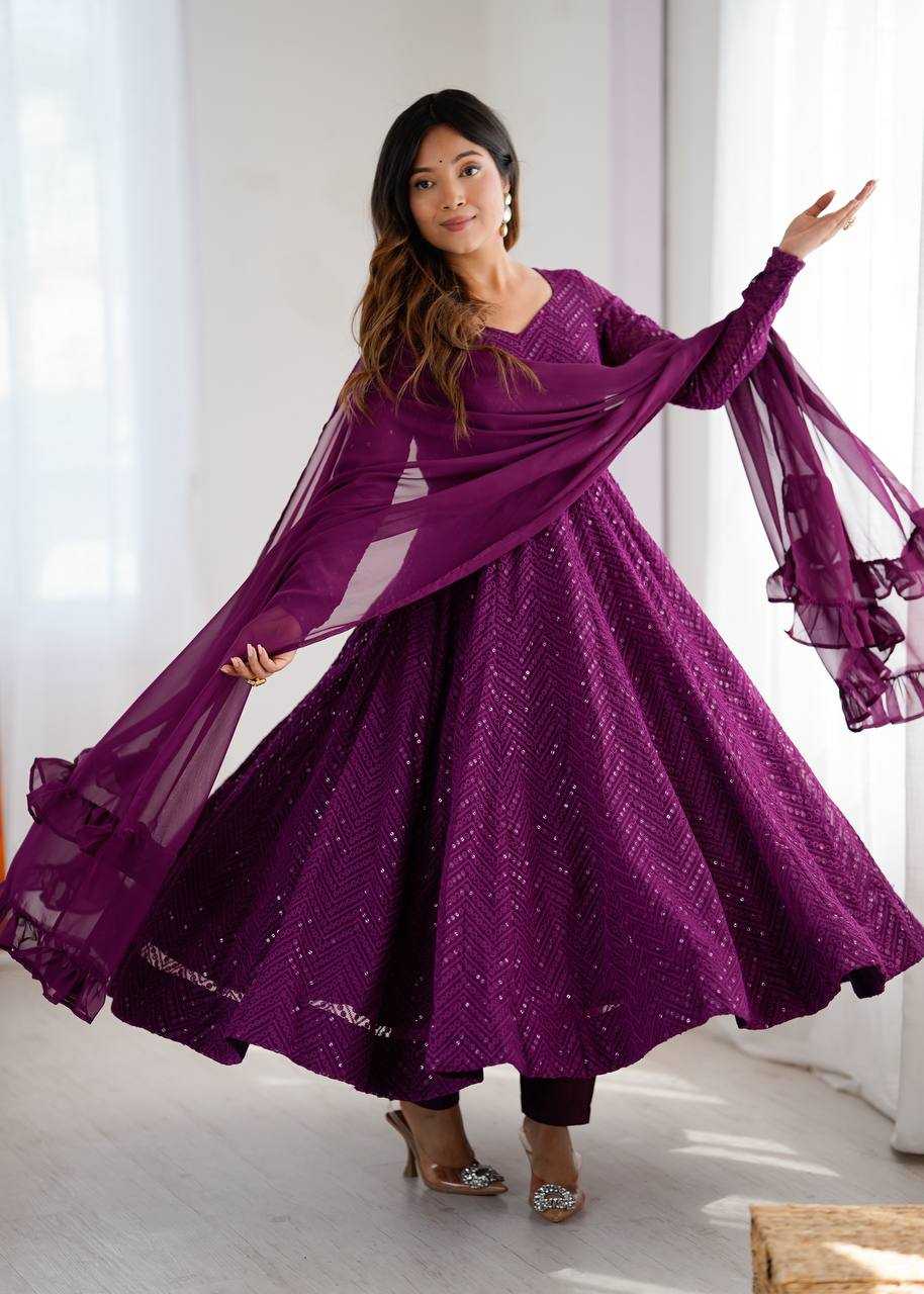 Ynf Faux Georgette KESH504 55 Suits & Dresses Wholesale Anarkali Suits Gown Dresses Manufacturer