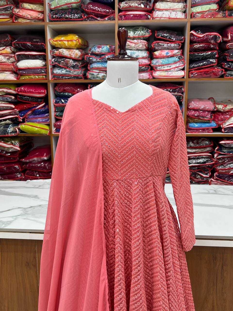 Ynf Faux Georgette KESH504 55 Suits & Dresses Wholesale Anarkali Suits Gown Dresses Manufacturer