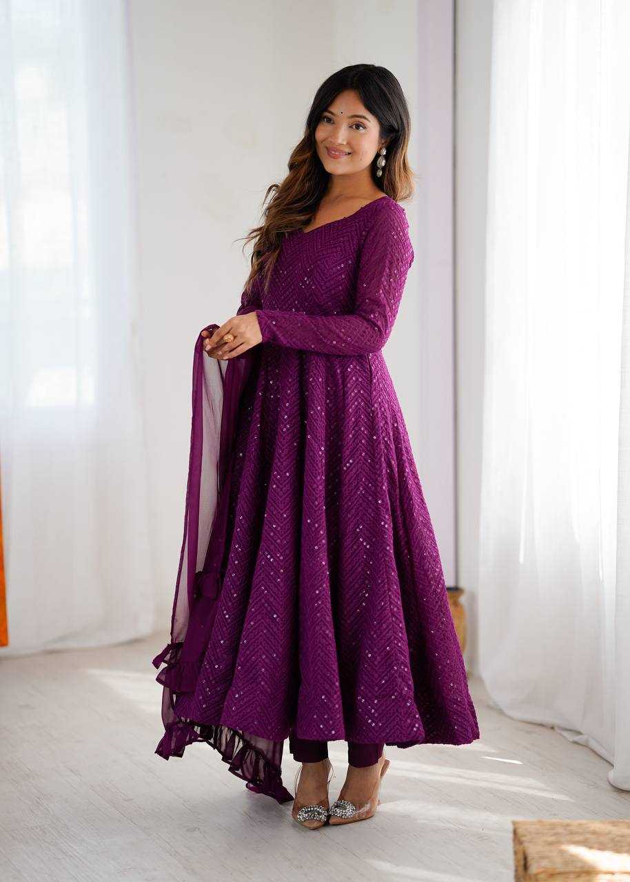 Ynf Faux Georgette KESH504 55 Suits & Dresses Wholesale Anarkali Suits Gown Dresses Manufacturer