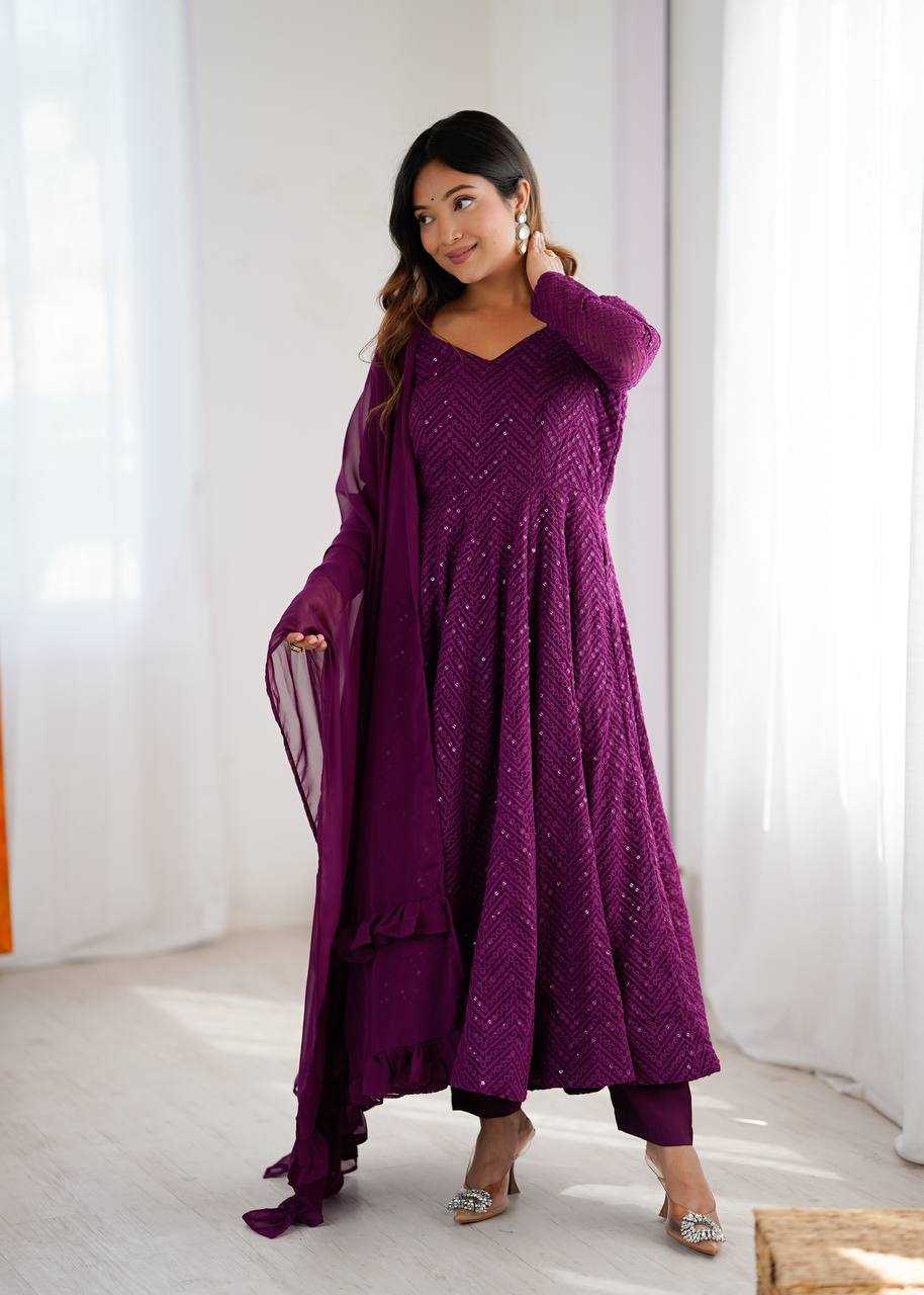 Ynf Faux Georgette KESH504 55 Suits & Dresses Wholesale Anarkali Suits Gown Dresses Manufacturer