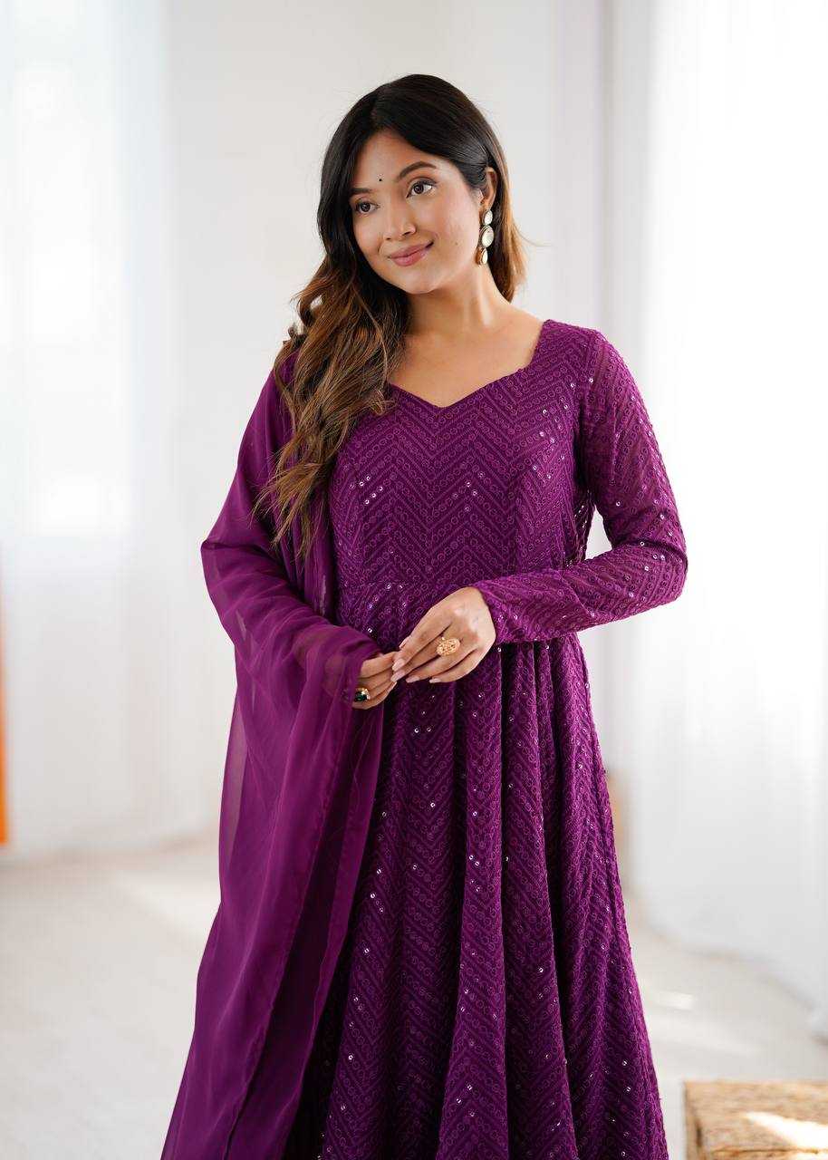Ynf Faux Georgette KESH504 55 Suits & Dresses Wholesale Anarkali Suits Gown Dresses Manufacturer