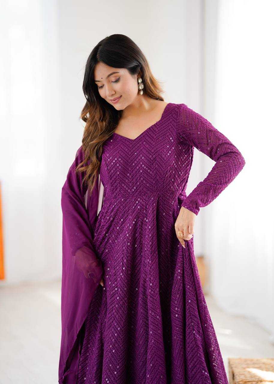 Ynf Faux Georgette KESH504 55 Suits & Dresses Wholesale Anarkali Suits Gown Dresses Manufacturer