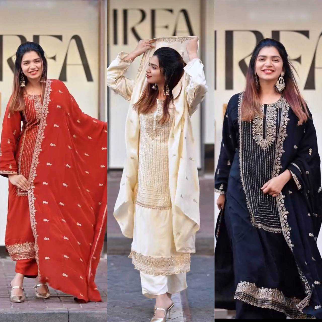 Ynf Faux Georgette KESH523 268 Suits & Dresses Wholesale Embroidery Suits Party wear suits Manufacturer