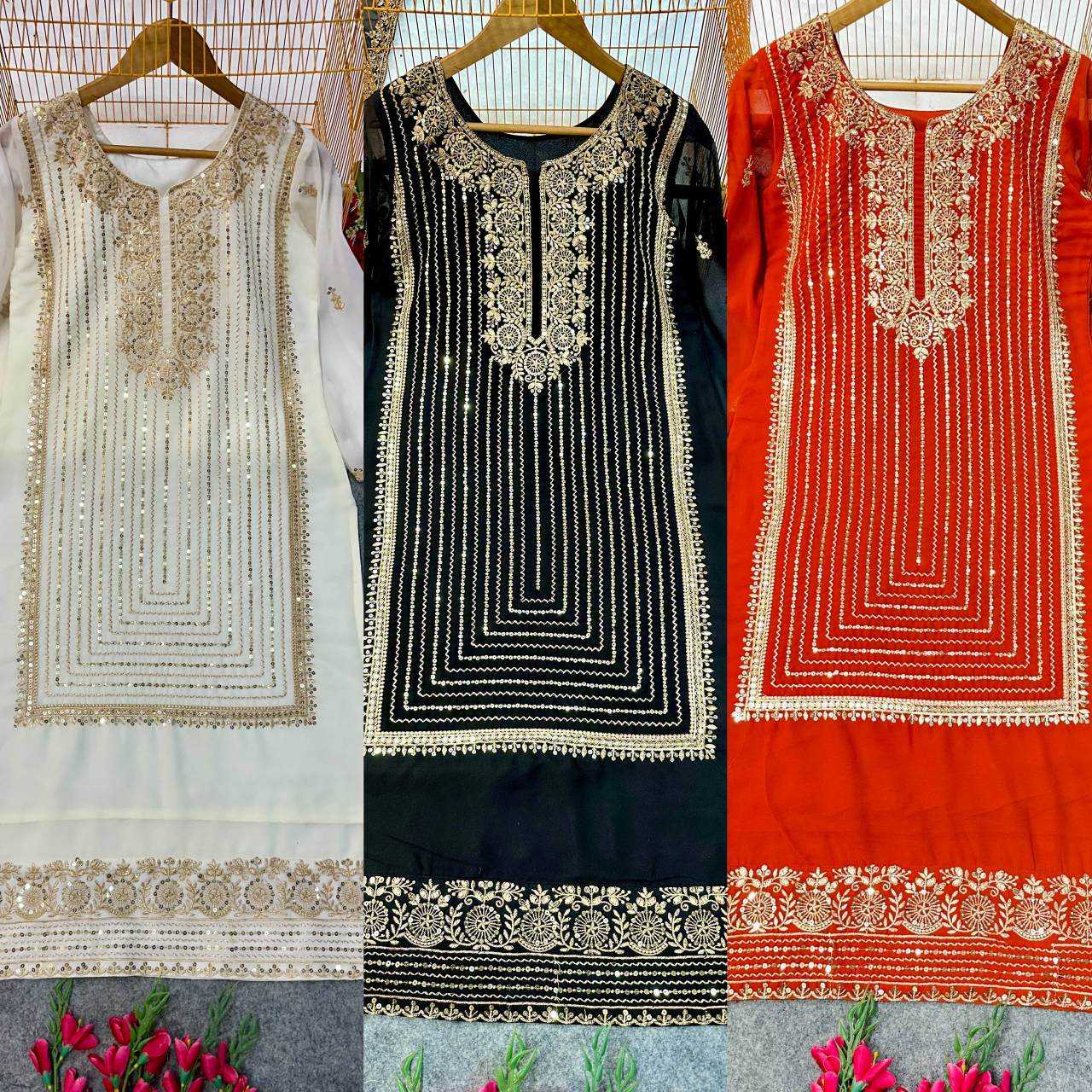 Ynf Faux Georgette KESH523 268 Suits & Dresses Wholesale Embroidery Suits Party wear suits Manufacturer