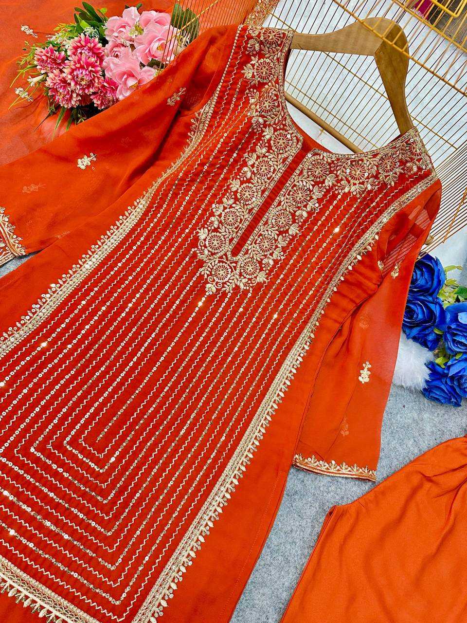 Ynf Faux Georgette KESH523 268 Suits & Dresses Wholesale Embroidery Suits Party wear suits Manufacturer