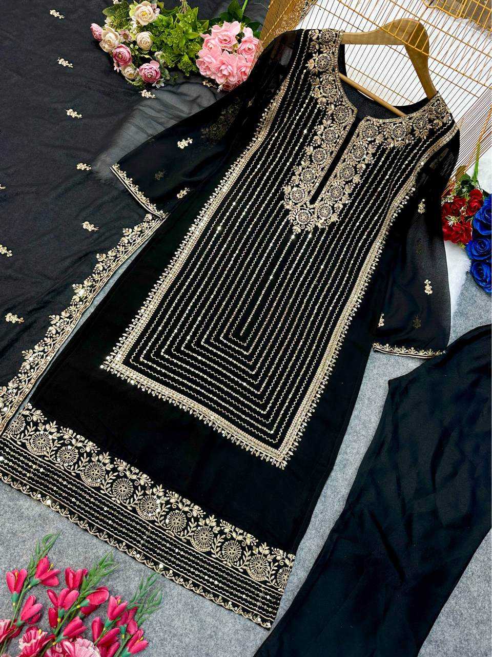 Ynf Faux Georgette KESH523 268 Suits & Dresses Wholesale Embroidery Suits Party wear suits Manufacturer