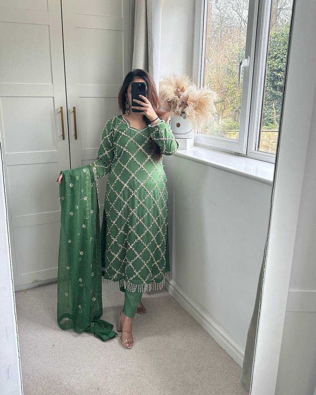 Ynf Faux Georgette KESH528 409 Suits & Dresses Wedding Collections Festive Collections Wholesale Embroidery Suits Georgette Suit Handwork Suits Manufacturer