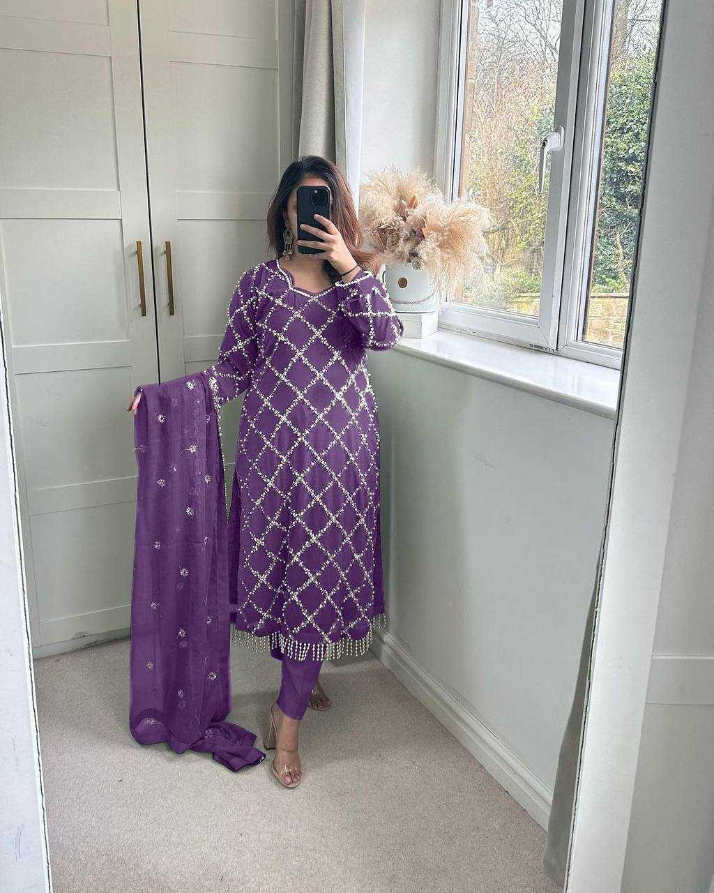 Ynf Faux Georgette KESH528 409 Suits & Dresses Wedding Collections Festive Collections Wholesale Embroidery Suits Georgette Suit Handwork Suits Manufacturer