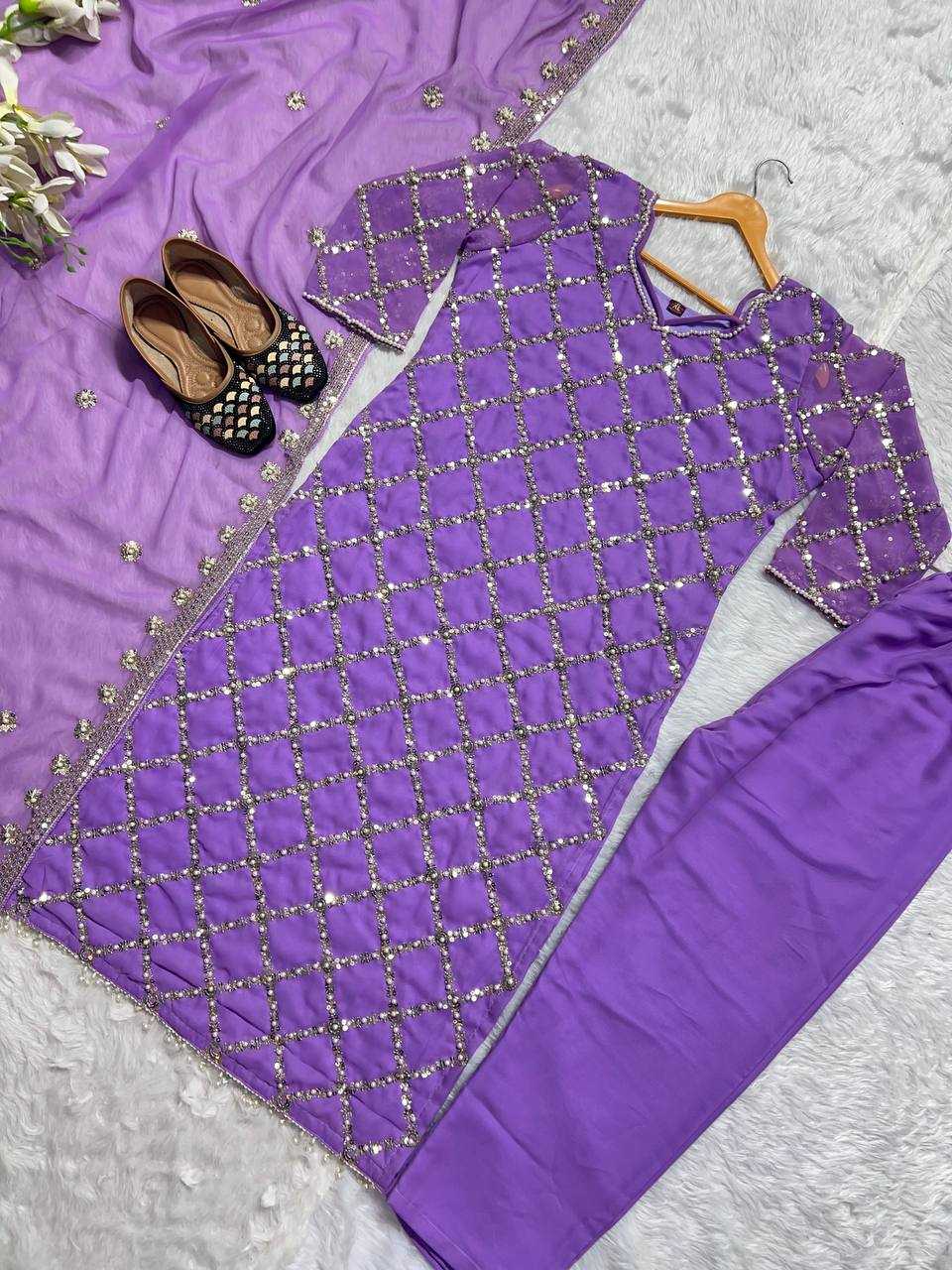 Ynf Faux Georgette KESH528 409 Suits & Dresses Wedding Collections Festive Collections Wholesale Embroidery Suits Georgette Suit Handwork Suits Manufacturer