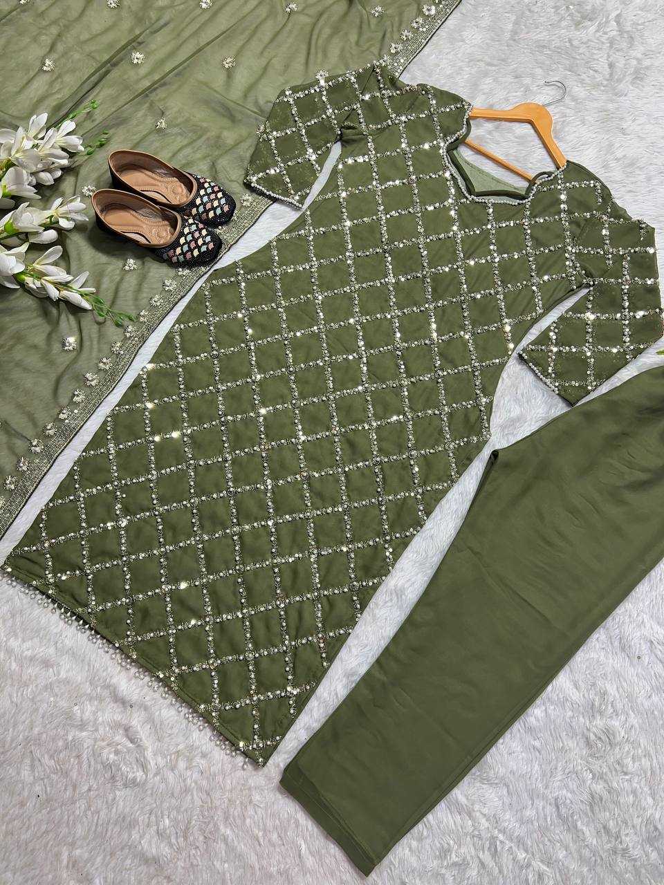 Ynf Faux Georgette KESH528 409 Suits & Dresses Wedding Collections Festive Collections Wholesale Embroidery Suits Georgette Suit Handwork Suits Manufacturer