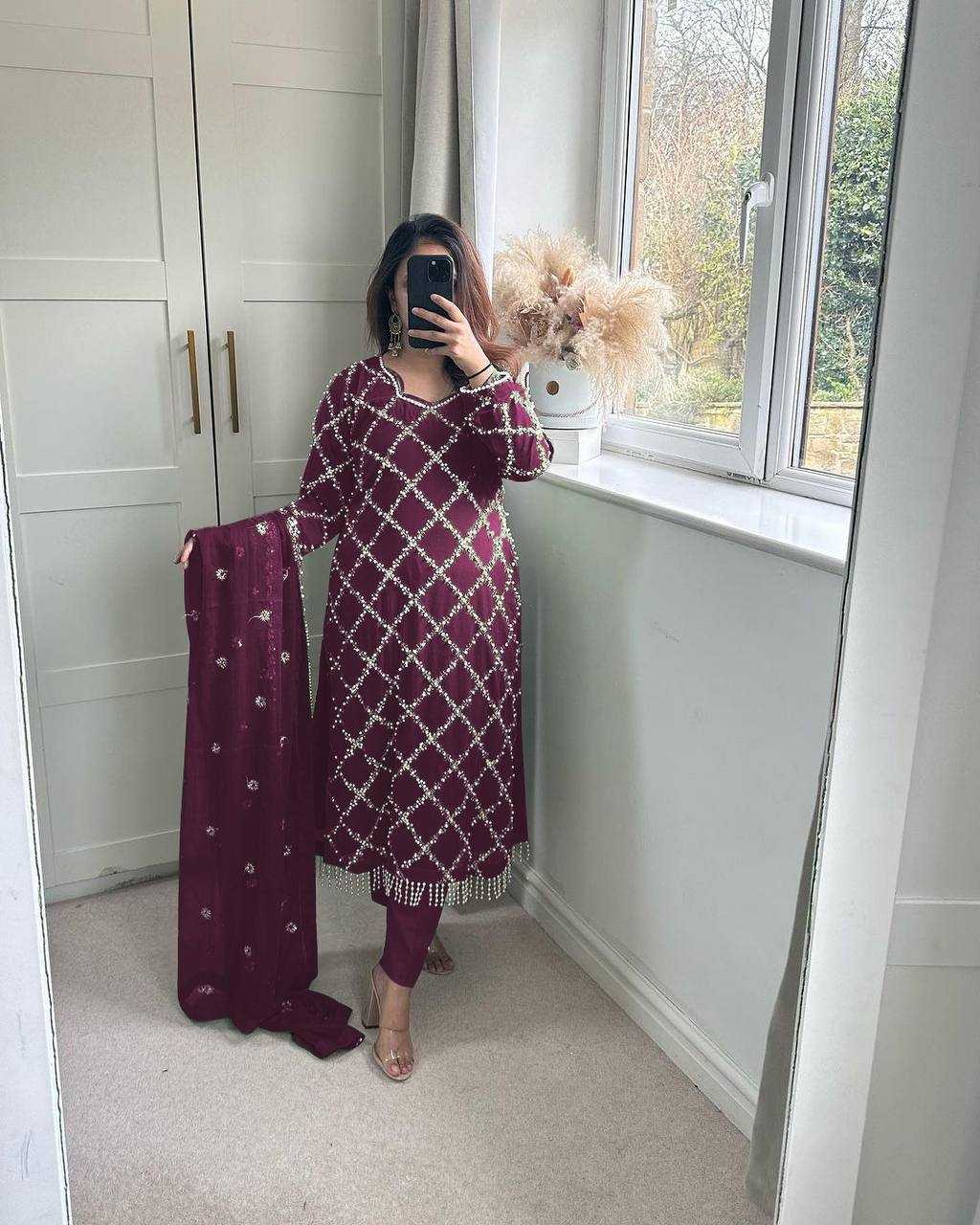 Ynf Faux Georgette KESH528 409 Suits & Dresses Wedding Collections Festive Collections Wholesale Embroidery Suits Georgette Suit Handwork Suits Manufacturer