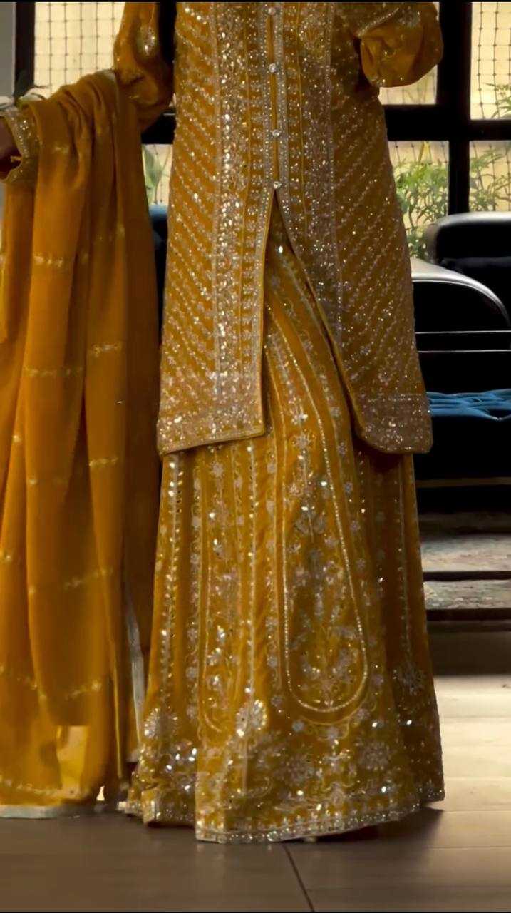 Ynf Faux Georgette KESH528 449 Suits & Dresses Wedding Collections Festive Collections Wholesale Sharara Salwar Suits Embroidery Suits Wedding Outfits Manufacturer
