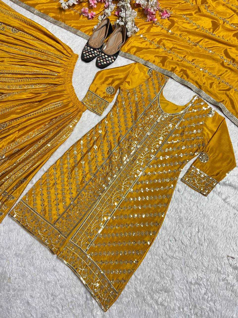 Ynf Faux Georgette KESH528 449 Suits & Dresses Wedding Collections Festive Collections Wholesale Sharara Salwar Suits Embroidery Suits Wedding Outfits Manufacturer