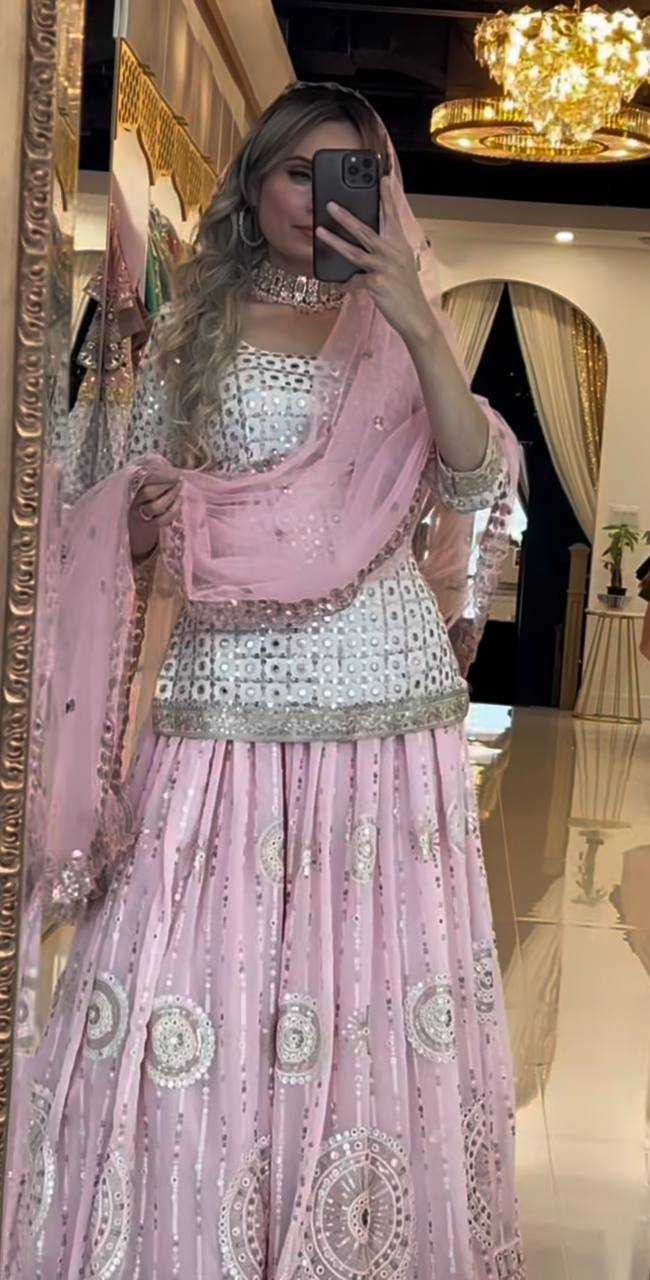 Ynf Faux Georgette KESH528 462 Lehengas Wedding Collections Festive Collections Wholesale Embroidered Lehenga Georgette Lehenga Zari Work Lehenga Manufacturer