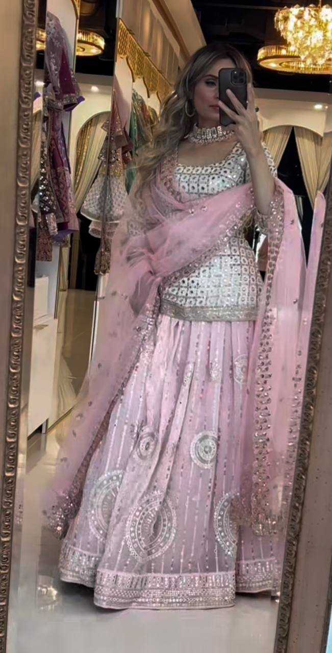 Ynf Faux Georgette KESH528 462 Lehengas Wedding Collections Festive Collections Wholesale Embroidered Lehenga Georgette Lehenga Zari Work Lehenga Manufacturer