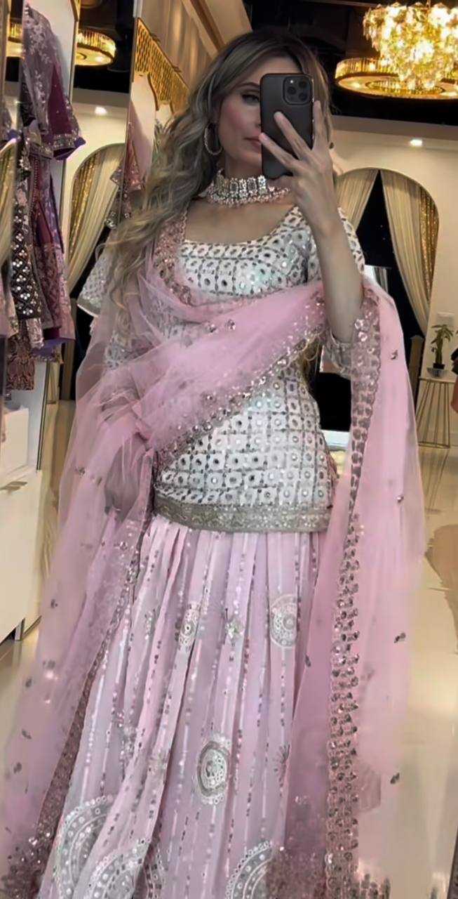 Ynf Faux Georgette KESH528 462 Lehengas Wedding Collections Festive Collections Wholesale Embroidered Lehenga Georgette Lehenga Zari Work Lehenga Manufacturer