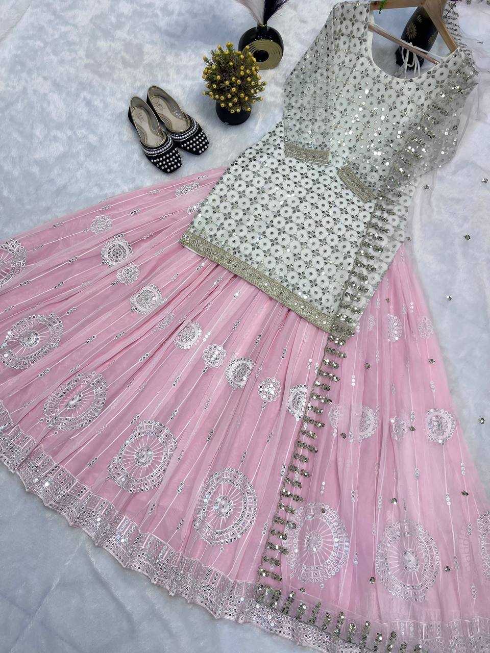 Ynf Faux Georgette KESH528 462 Lehengas Wedding Collections Festive Collections Wholesale Embroidered Lehenga Georgette Lehenga Zari Work Lehenga Manufacturer