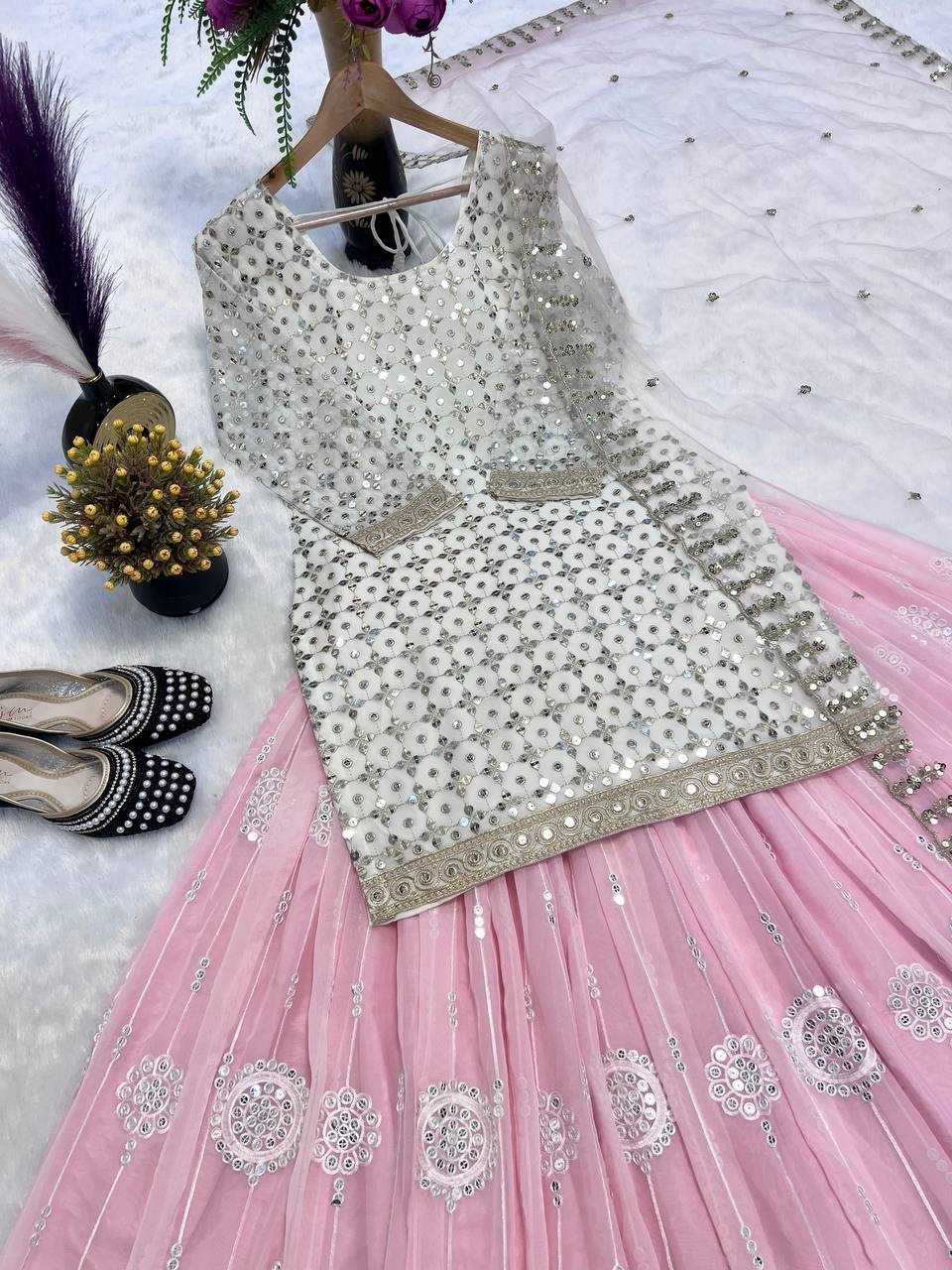 Ynf Faux Georgette KESH528 462 Lehengas Wedding Collections Festive Collections Wholesale Embroidered Lehenga Georgette Lehenga Zari Work Lehenga Manufacturer