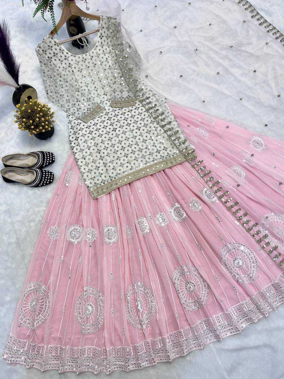 Ynf Faux Georgette KESH528 462 Lehengas Wedding Collections Festive Collections Wholesale Embroidered Lehenga Georgette Lehenga Zari Work Lehenga Manufacturer