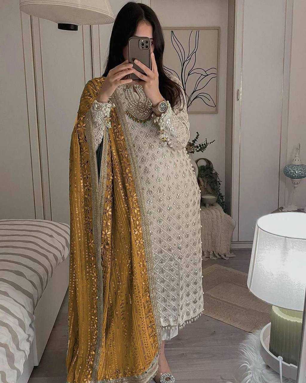 Ynf Faux Georgette KESH533 1345 Suits & Dresses Plus Size Collections Wholesale Ladies Suits Embroidery Suits Party wear suits Wedding Suits Manufacturer
